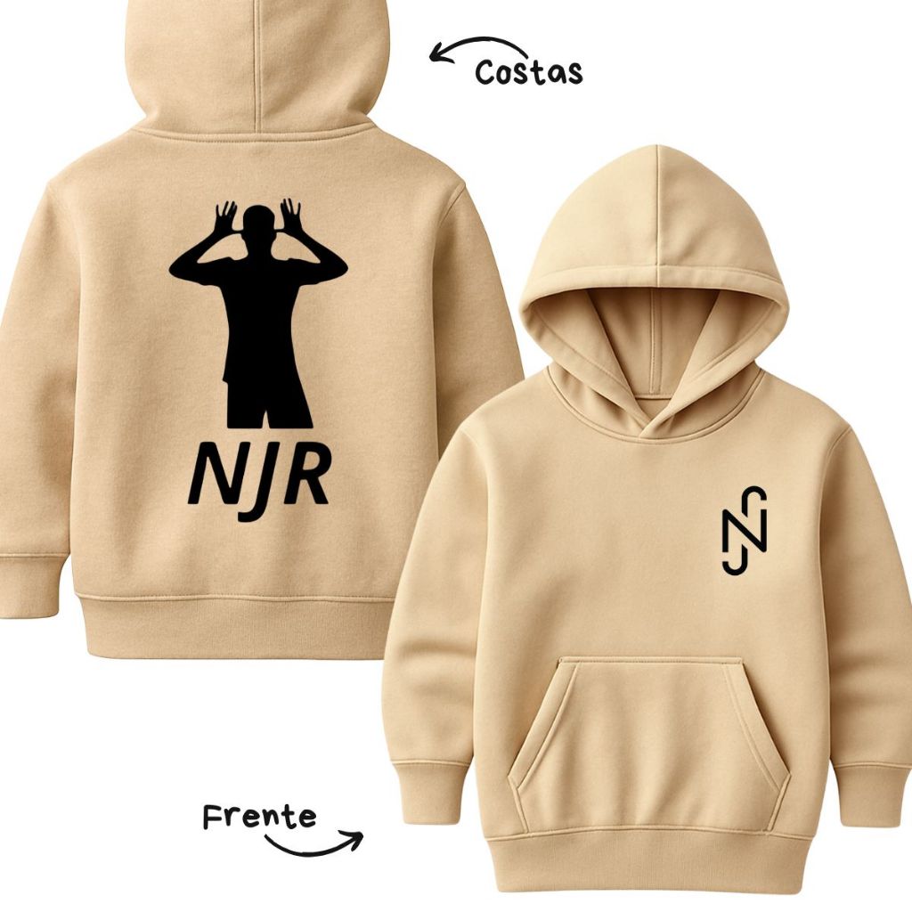 Moletom Neymar Jr Agasalho Menino Ney Santos Futebol Blusa De Frio Ney Premium Infantil Menino Menina Unissex