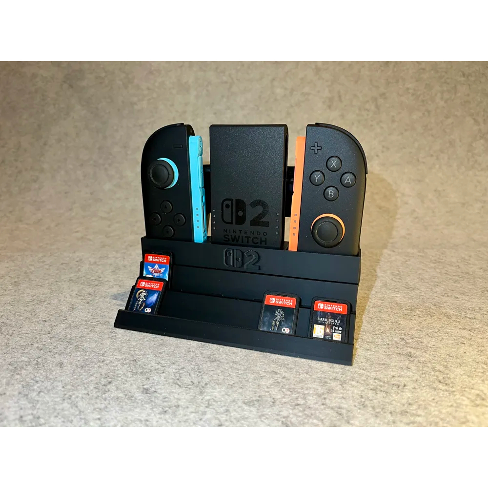 Suporte Stand Controle e Cartuchos Nintendo Switch 2 Organizador