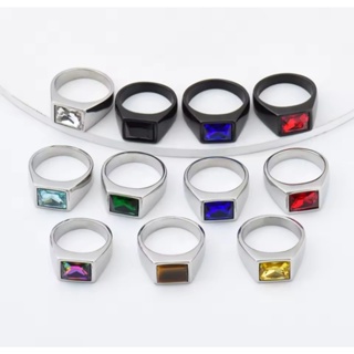 Aneis Formatura com Pedras Folhedos a Prata Vitage Elagância com caixinha em Oferta na Shopee