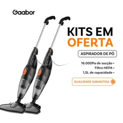 Gaabor Super Sucção de 16000Pa Kit com 2 Aspiradores 2 em 1 com Fio Portáteis e Haste de Pressão GVCW-M15A