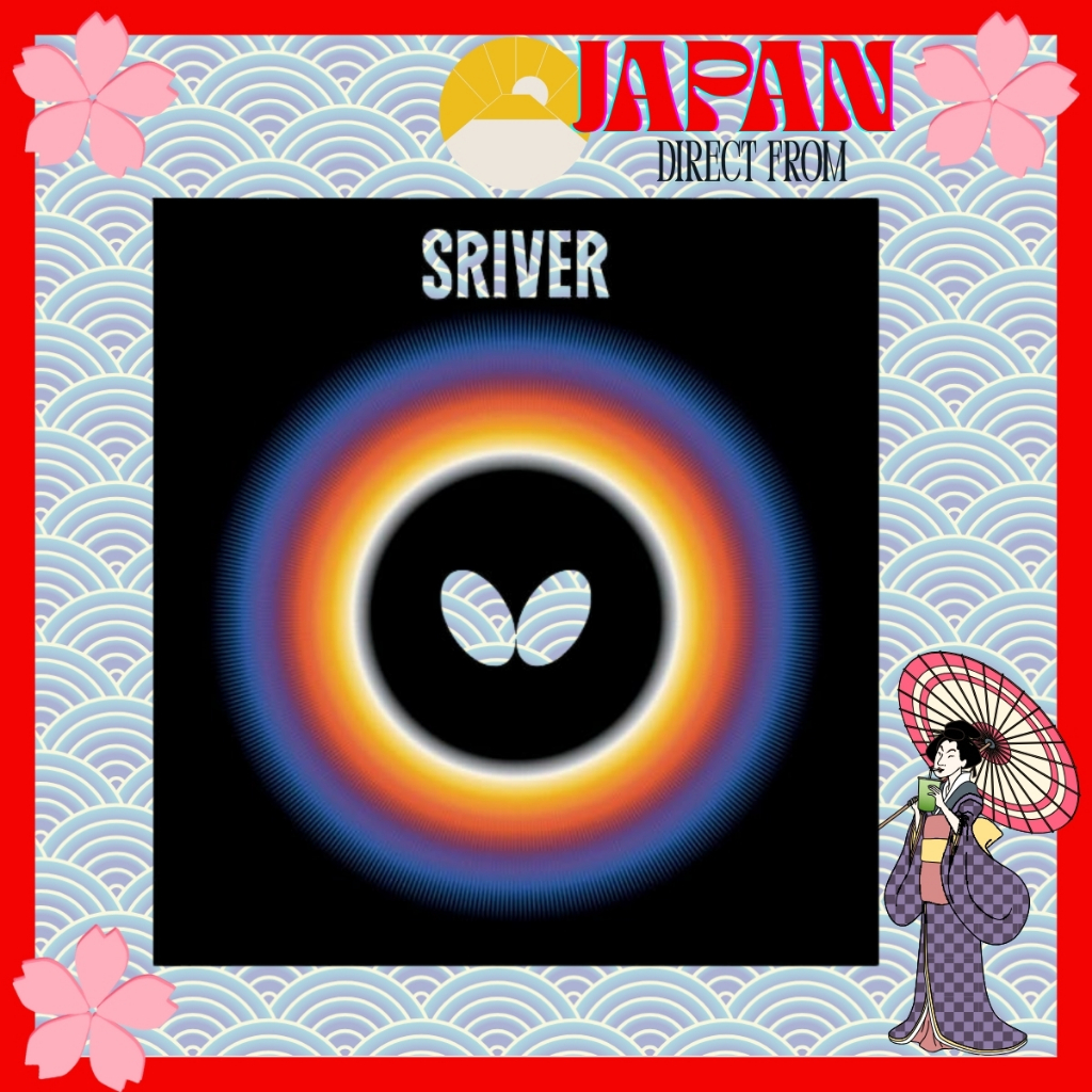 【Direct from Japan】 Butterfly Sriver 05050 Table Tennis Rubber Max Thickness Black – All-Round Control