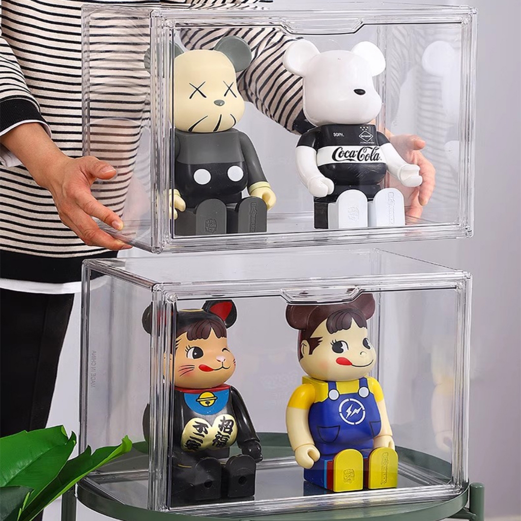 Caixa Organizadora Acrilico Transparente Grande De Colecionáveis Pelúcia De E Figuras De Ação Como Labubu bloco de Lego