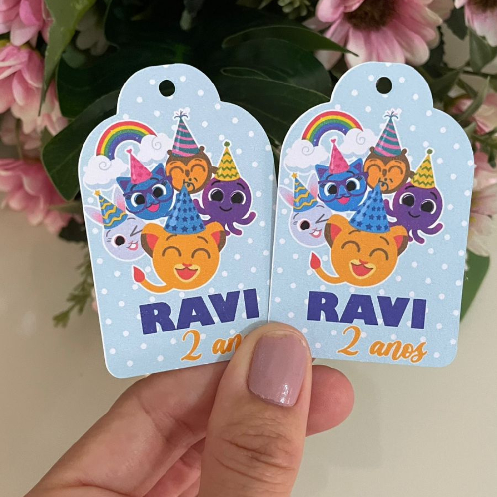 Tag personalizada Bolofofos  para lembrancinha de aniversário agradecimento  embalagem