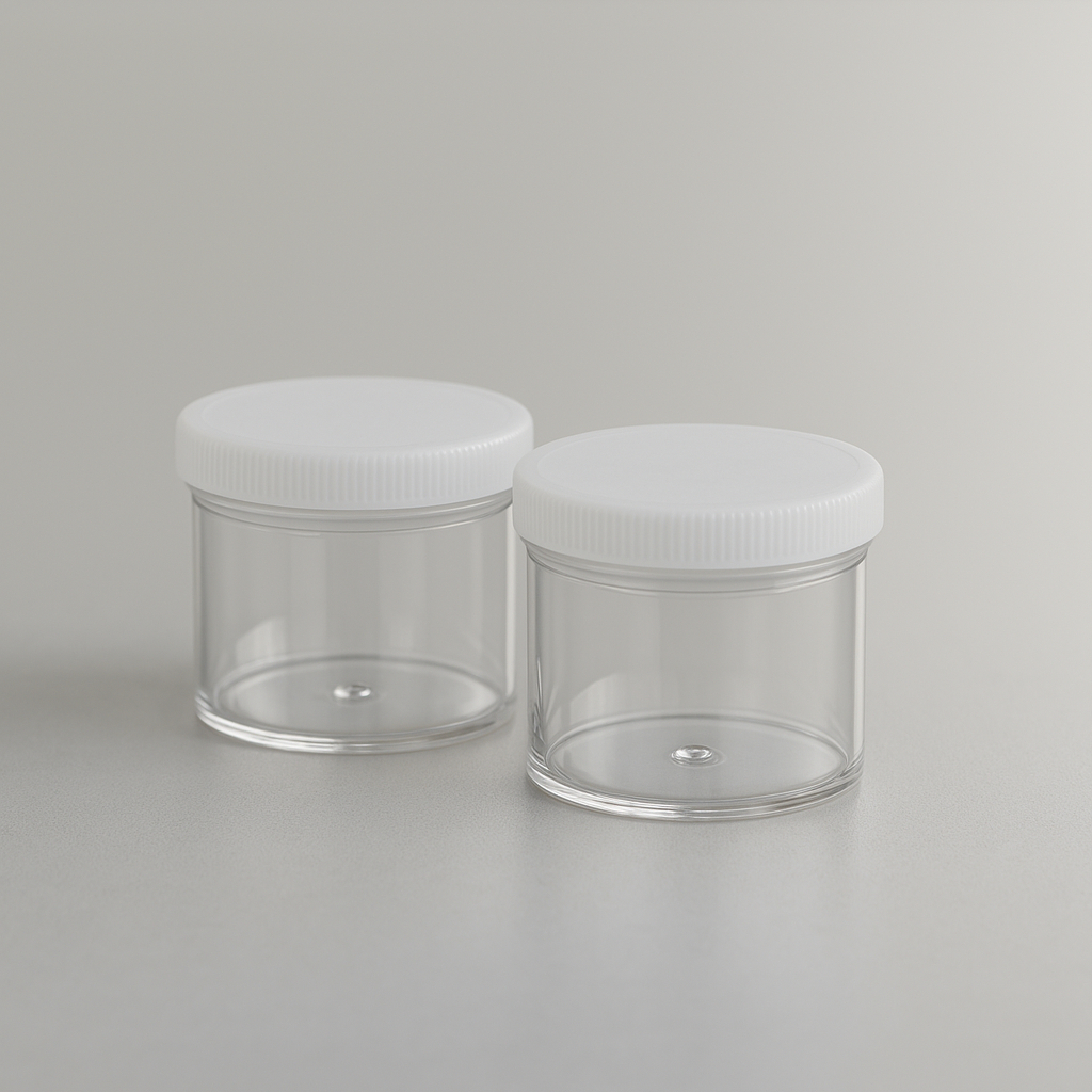 Kit 100 Unidades Pote Glitter Acrílico Tampa Transparente 3g