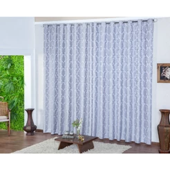 Cortina jaquard Semi blackout 4,00x2,40 Ilhos Cromado