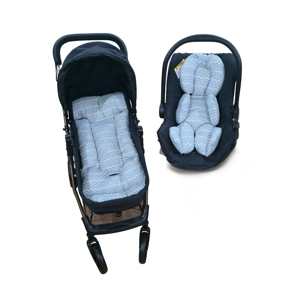 Colchonete Para Carrinho Com Almofada Redutora Para Bebê Conforto Infantil Menino Menina