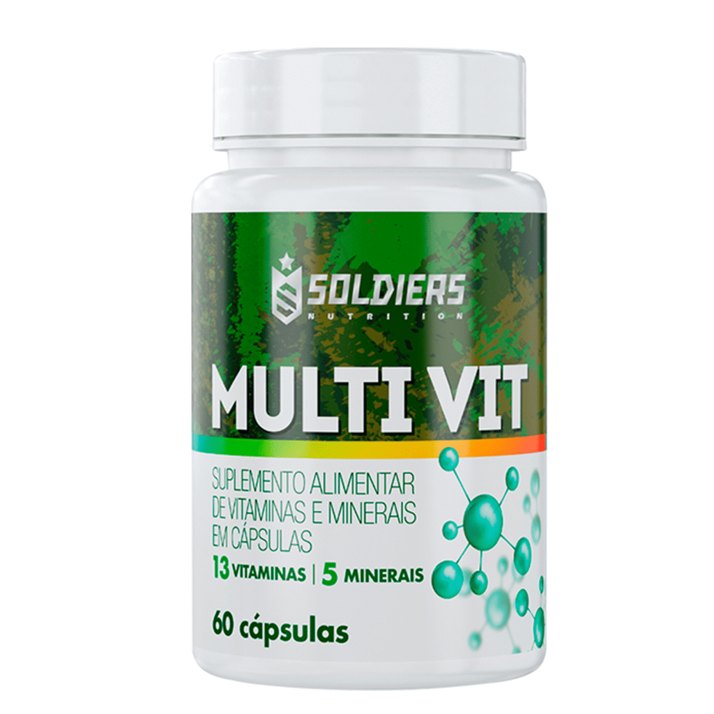 Multivitamínico 60 Caps - 5 Minerais - 13 Vitaminas - Soldiers Nutrition - Health