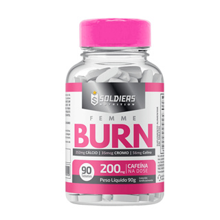 Termogênico Femme Burn 90g Soldiers Nutrition Cafeína Energia Queima de Gordura Definição Corporal em Oferta na Shopee