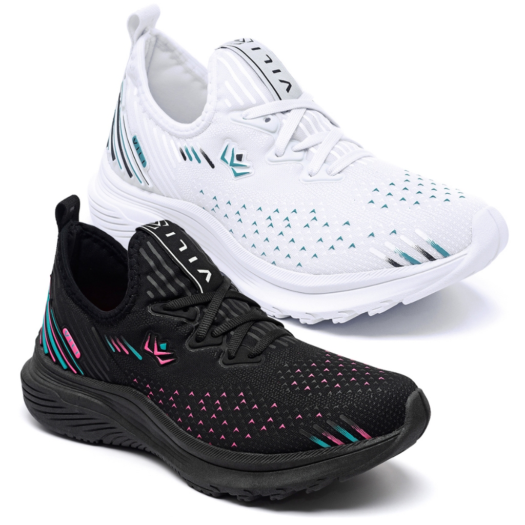 Kit 2 Tênis Feminino Vili Neon Esportivo Caminhada Academia em Oferta na Shopee