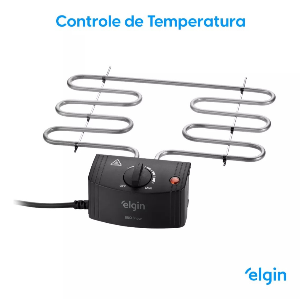 Churrasqueira Elétrica Grill De Mesa Elgin Potente 1800w 127v Cor Preta · foto 2