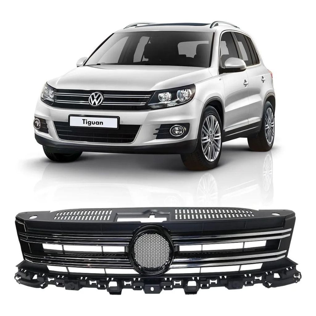 Grade Superior Radiador Dianteiro Friso Cromado Tiguan 2012 2013 2014 2015 2016 5N0853651J9B9