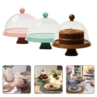Boleira Porta Bolo Com Pé Acrílico Para Bolo Torta Queijo 25cm em Oferta na Shopee