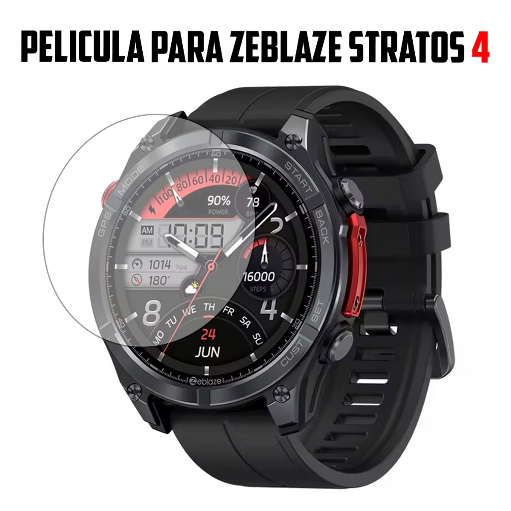 Película para Smartwatch Zeblaze Stratos 4 de vidro temperado Proteção de Tela