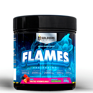 Pré-Treino Flames 200g 100% Importado Soldiers Nutrition Pré Treino Pre Workout Termogênico Energia Foco Resistência em Oferta na Shopee