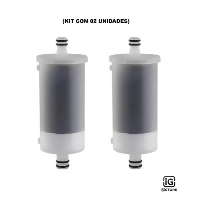 Kit 2 Refil Universal Para Filtros Torneira Gourmet Carvão Ativado Vela Pró-Saúde