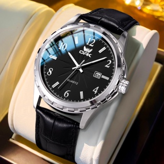 OPK Relógios de casual couro masculinos oriente relogio original à prova de água quartzo luxo 6031 em Oferta na Shopee