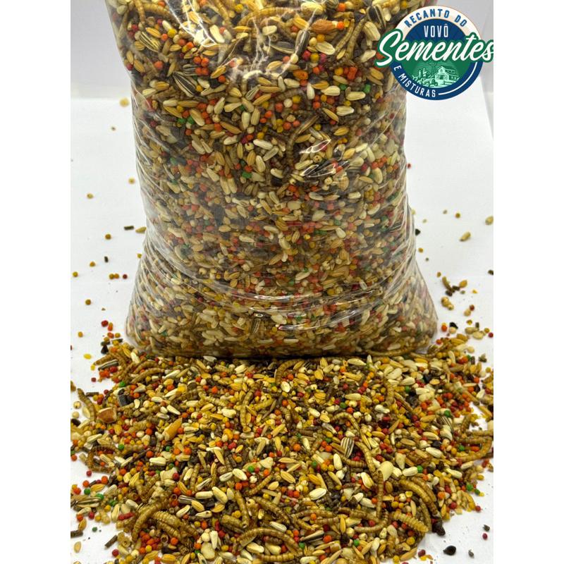 500G / 2KG / 5KG Pixarro Tenébrio Premium Natural para trinca ferro