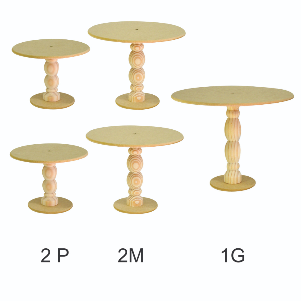 Kit com 5 Boleiras sendo: 2P+2M+1G - Madeira Pinus Decorativa Enfeite Mesa Festa Aniversário Festas Eventos em Oferta na Shopee