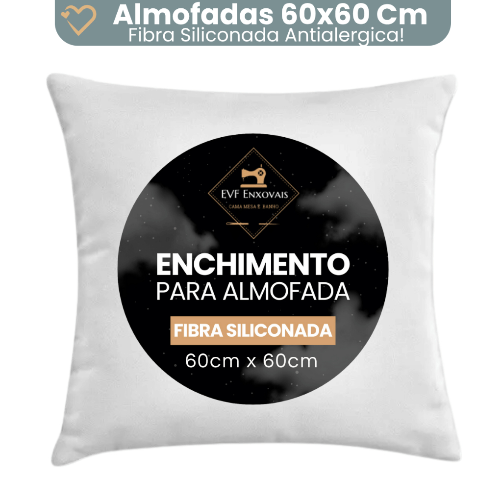 Enchimento Almofada Refil 60x60 Silicone Antialergico1 Unidade em Oferta na Shopee