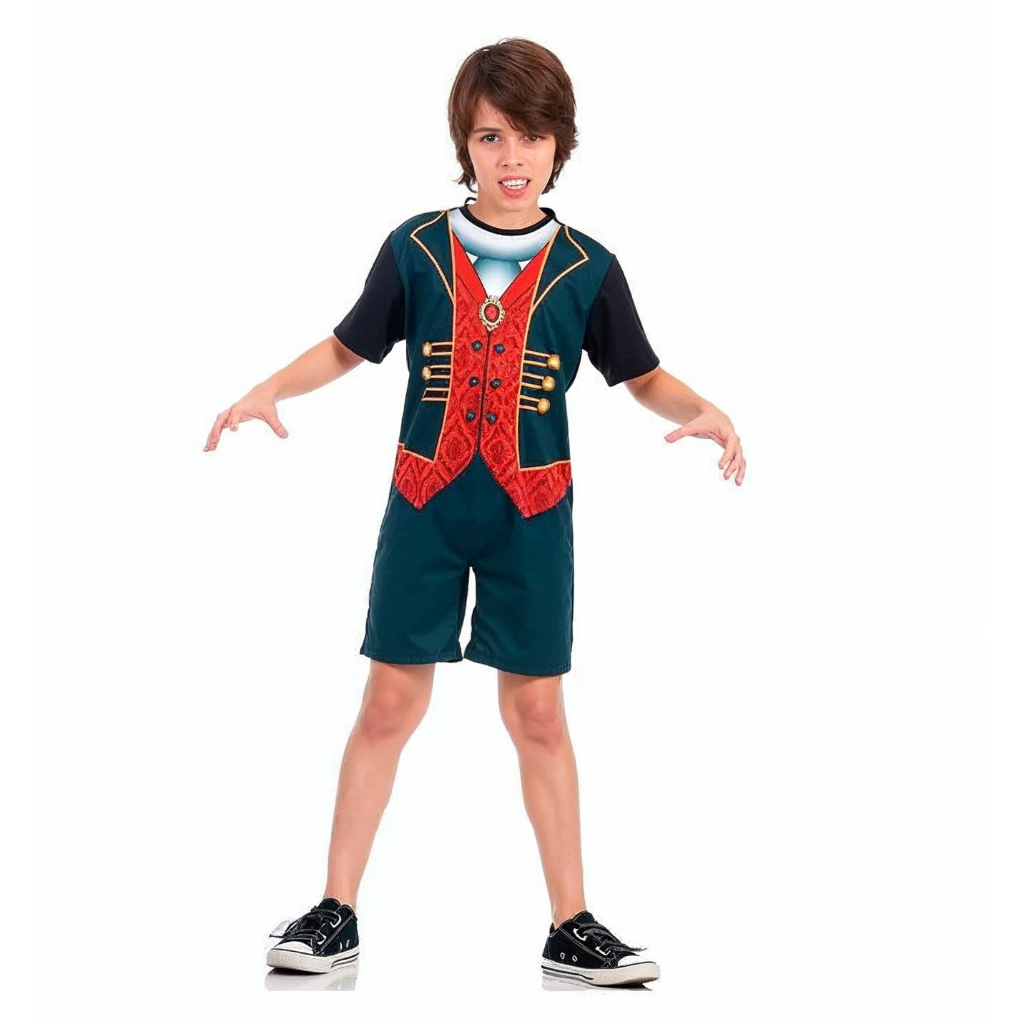 Fantasia de Vampiro Damian Infantil Curta Halloween em Oferta na Shopee