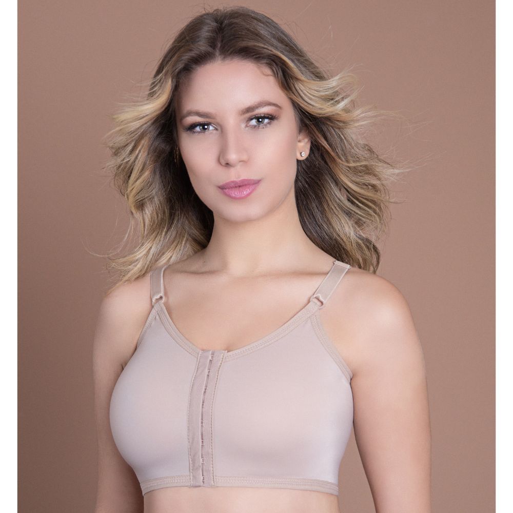 Sutiã pós cirúrgico Com Bojo Pré Moldado Fecho Frontal Sutien Alta Compressão Cirúrgico Sem Costura New Form