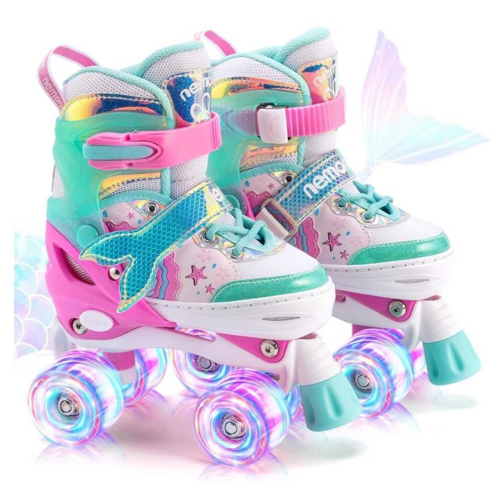 Patins Infantil 4 Rodas com Led Regulável 28-32 / 32-36 / 36-40