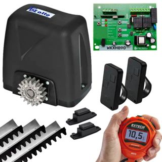 Motor de Portão Rossi Deslizante Completo Dz Atto Turbo 3,5m Cremalheira 2 Controles 350kg em Oferta na Shopee