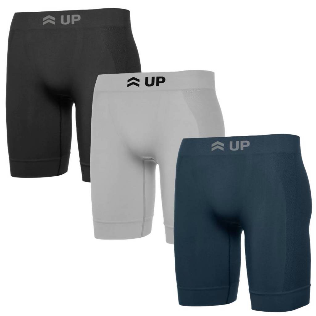 Kit 3 Bermudas Térmica Short Up Microfibra Esporte Masculina Segunda Pele Academia Sortida