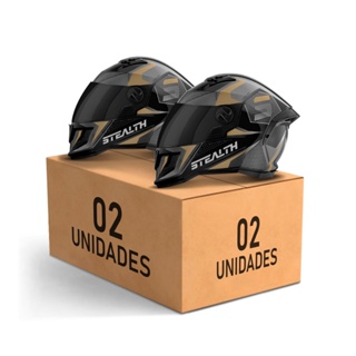 Kit 2 Capacete Fechado Stealth Concept Pro Tork Brilhante Feminino Masculino Viseira Fumê em Oferta na Shopee