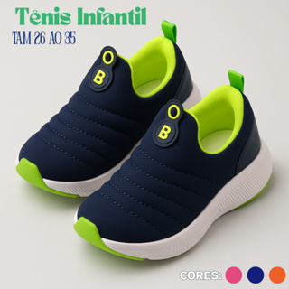 Tênis Infantil Meia Slip On Sem Cadarço Super Confortável Para Crianças Antiderrapante Macio em Oferta na Shopee