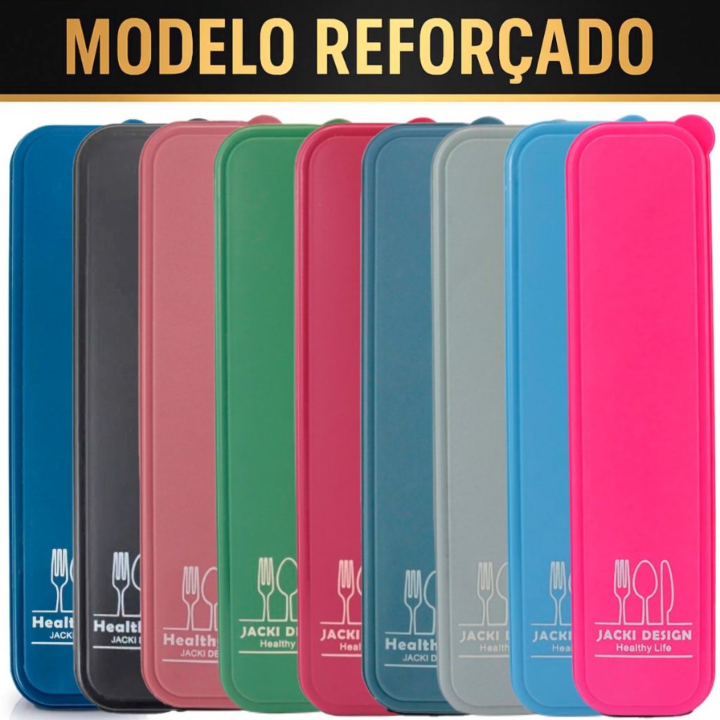 Porta Talheres Portátil Garfo Faca Colher Talher para Viagem Trabalho Marmita com Tampa Reforçado em Oferta na Shopee