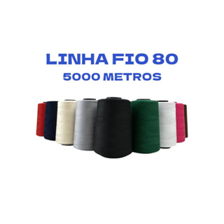 Linha fio 80 cone 5000 metros - Costura,Bordado e Artesanato em Oferta na Shopee