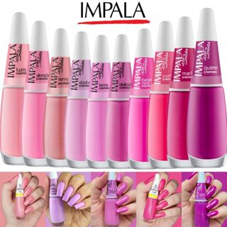 Kit 10 Esmalte Impala Tons Rosa Cremoso Esmaltes Atacado em Oferta na Shopee
