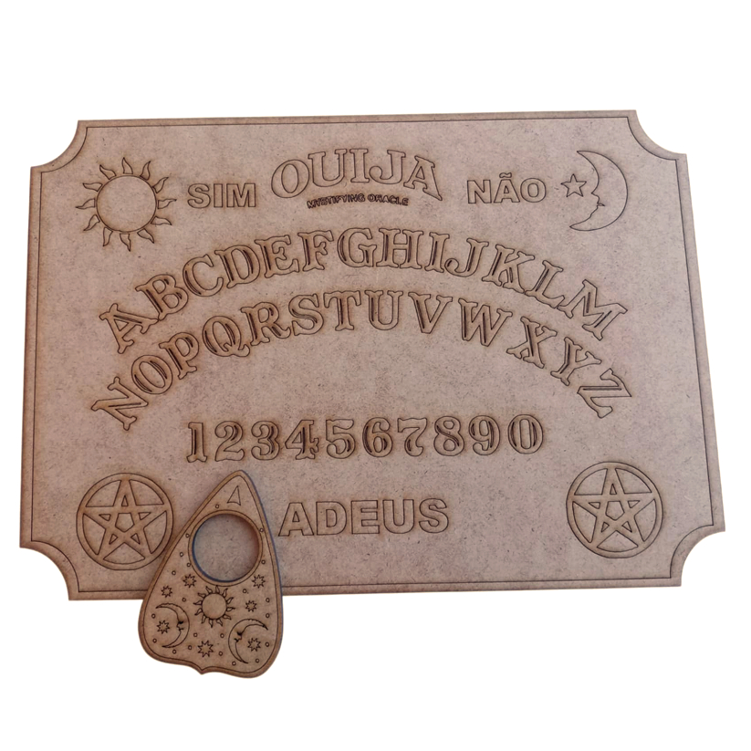 Tabuleiro Tabua Ouija em mdf 3mm gravado a laser jogo Wicca decoração m2 em Oferta na Shopee