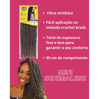 Twist Fino Senegalês Mini 270g – Ser Mulher, ideal para Crochet Braid em Oferta na Shopee