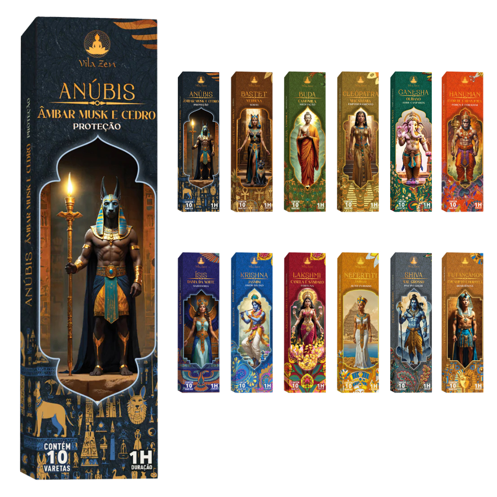 Incenso Vila Zen - Linha Deuses - 100% Natural em Oferta na Shopee