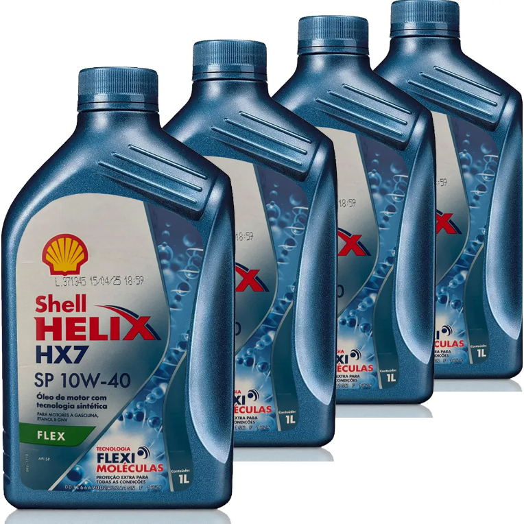 Kit 4 Litros Shell 10w40  Semi Sintético Helix Hx7 em Oferta na Shopee