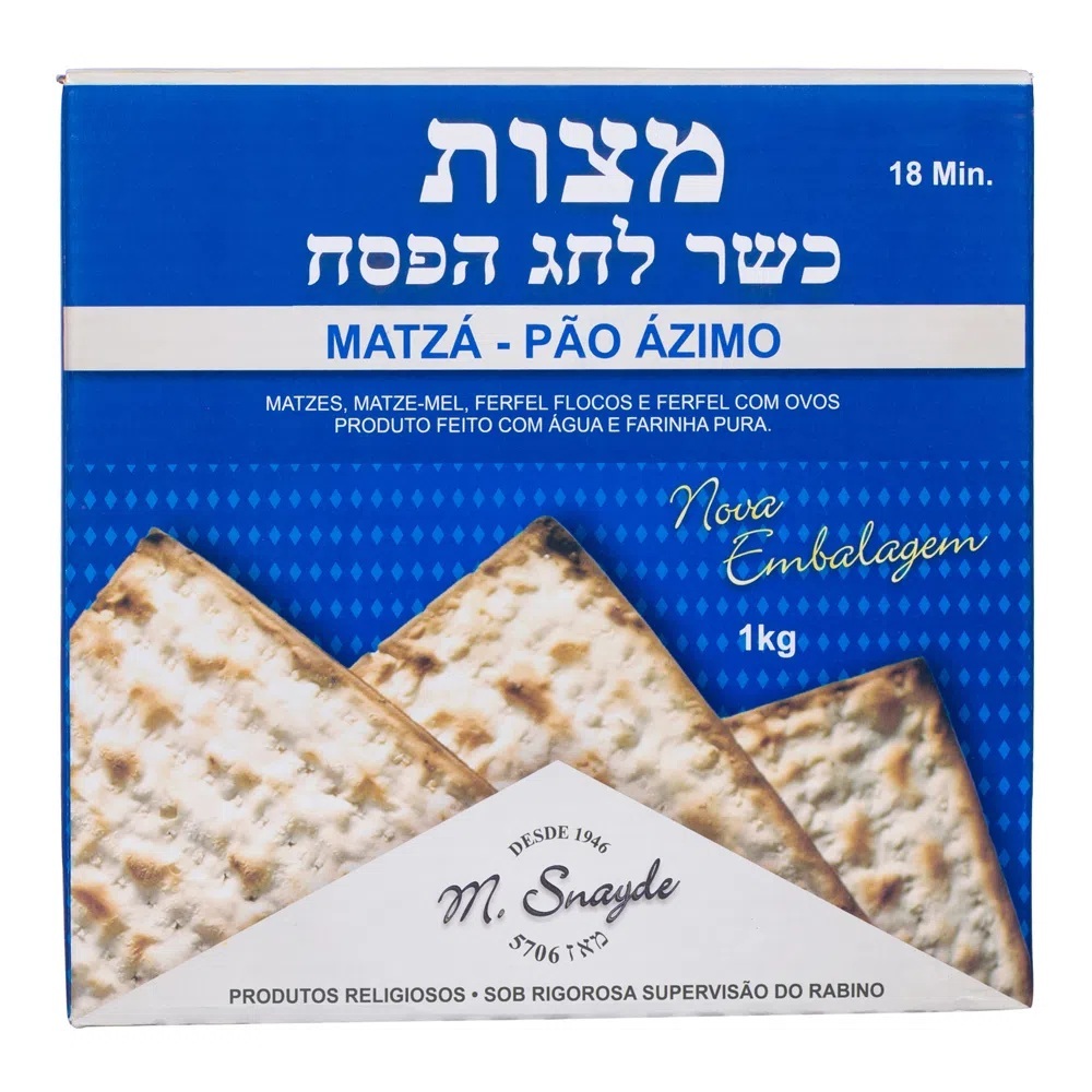 Pão Ázimo Matza Judaico Rabino M. Snayde 1kg