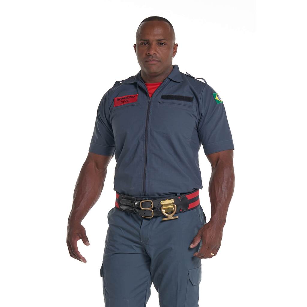 Gandola Reta Manga Curta Bordada Rip Stop em Oferta na Shopee