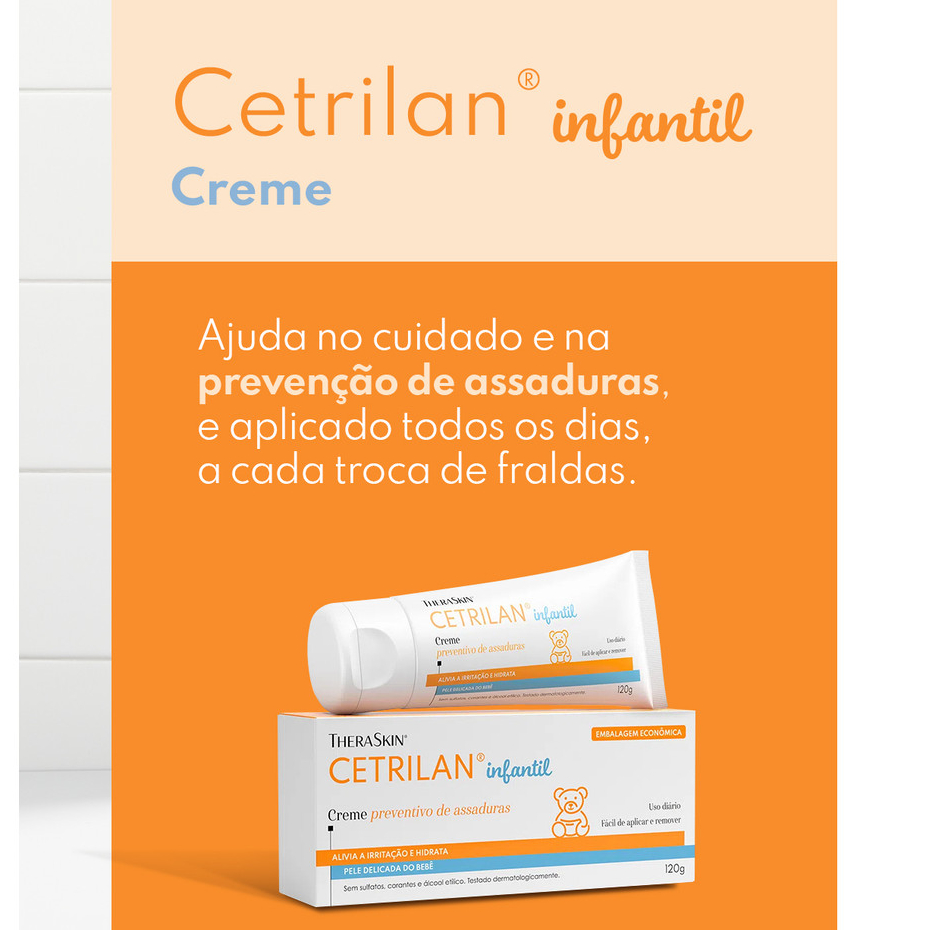 Kit 3 Creme Preventivo Assaduras Cetrilan Infantil 120g — imagem 2 de 2