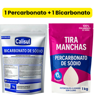 Bicarbonato + Percarbonato 1 kg de cada - Limpeza Profunda em Oferta na Shopee