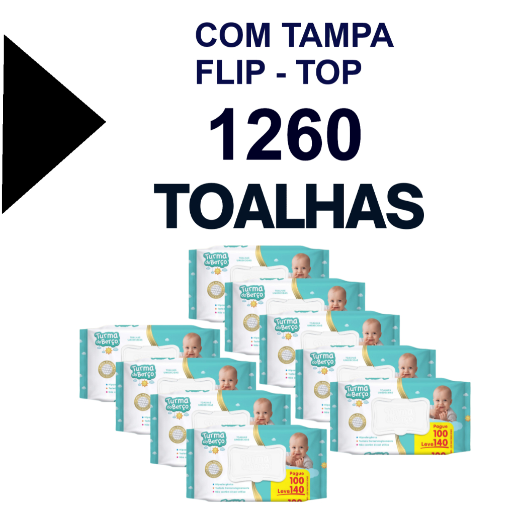 Kit 1260 Toalhinhas Umedecidas Turma do Berço Lenços Revenda Barato em Oferta na Shopee