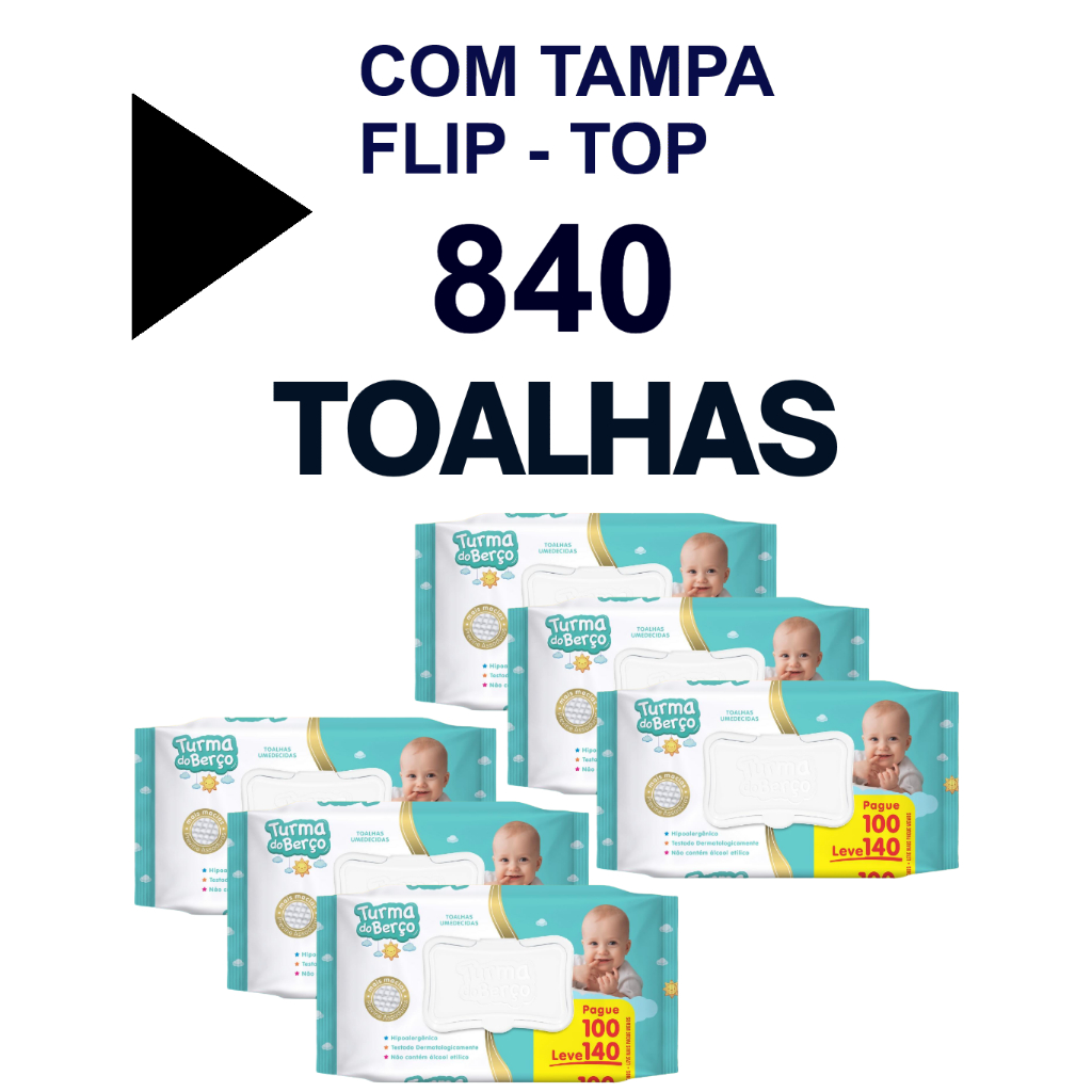 Kit 840 Toalhinhas Umedecidas Turma do Berço Lenços Revenda Barato em Oferta na Shopee