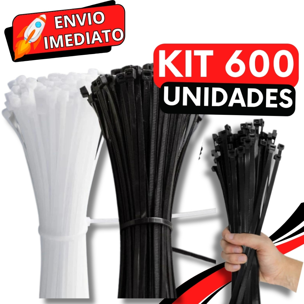 KIT Jogo 600 Enforca Gato Abraçadeira de Nylon Braçadeira Cintas Plásticas Super Resistente Presilha para Fios Malas em Oferta na Shopee