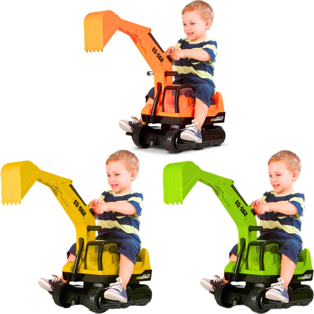 Trator Escavadeira Triciclo Infantil Gigante Giant Escavator - Roma