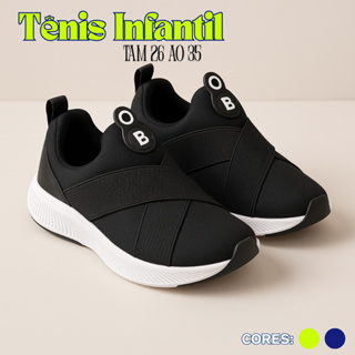 Tênis Infantil Escolar Menino Slip On Macio e Leve – Fácil de Calçar, Envio Imediato do 26 ao 35 em Oferta na Shopee
