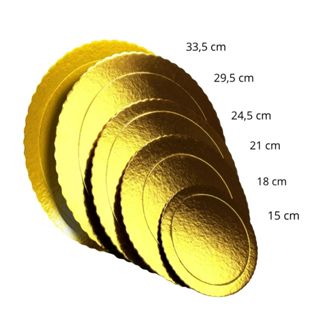 Cake Board Slim Tabuleiro Base Confeitaria Dourado  - Pcte c/10 unid em Oferta na Shopee