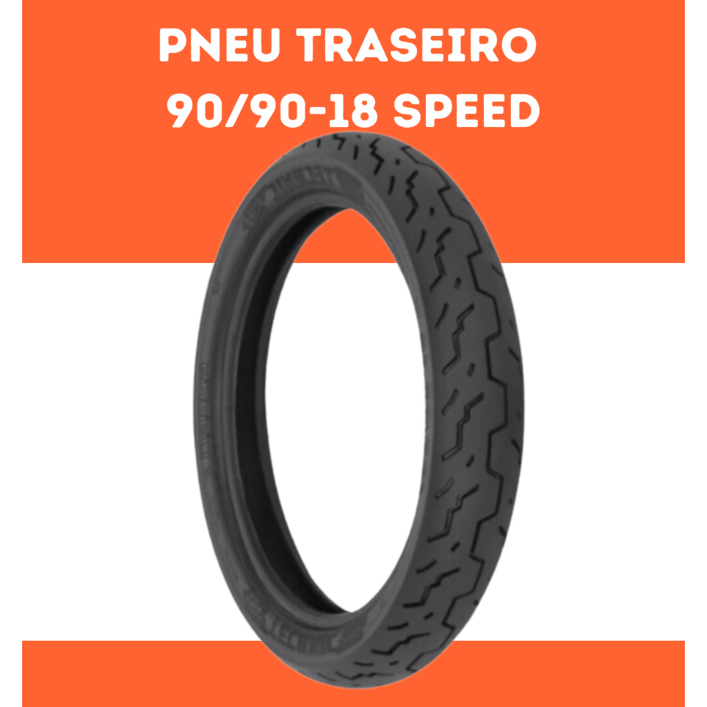 PNEU Titan 125 150 160 CG Fan SEM CAMARA 90/90-18 Sem câmara