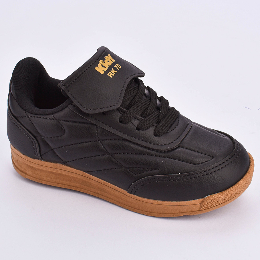 Tênis Infantil Menino RK 70 Kidy Preto Retrô Anatômico Respitec Casual Streetwear Moderno