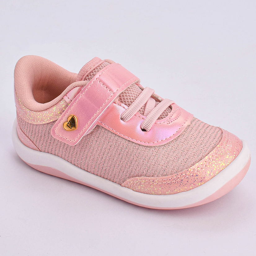 Tênis Infantil Menina Kidy Colors Equilíbrio Rosa Brilho Delicado Baby Confortável Anatômico em Oferta na Shopee